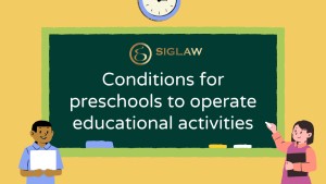 Conditions for preschools to operate educational activities
