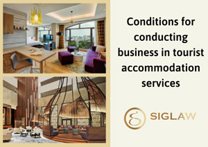 Conditions for conducting business in tourist accommodation services