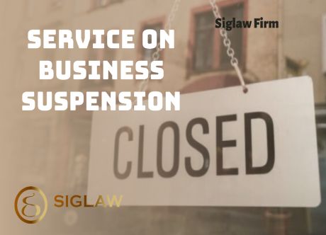 Provide consultation on business suspension